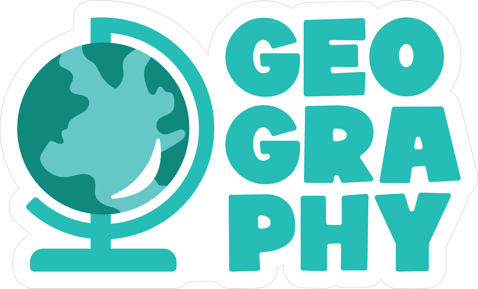 GEOGRAPHY STICKER Premium Vinyl Sticker