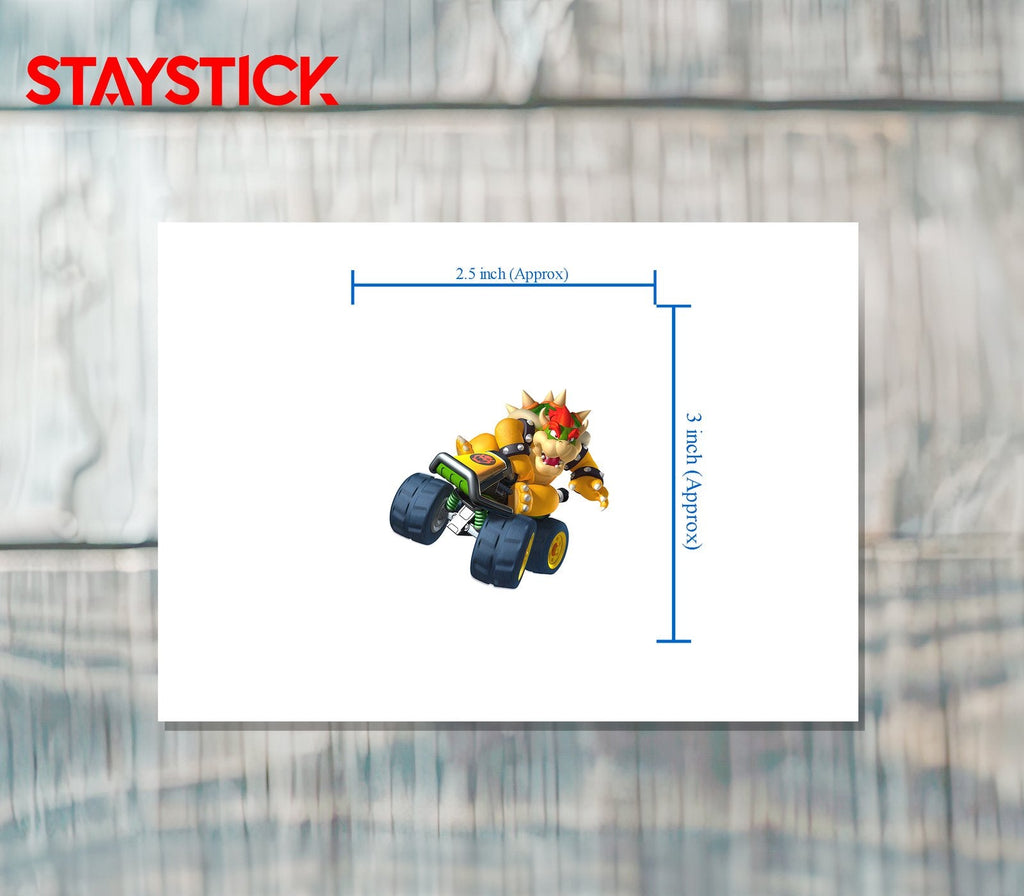 Bowser Mario Kart Sticker Premium Vinyl Sticker