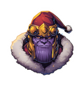 CRISTMAS THANOS STICKER Premium Vinyl Sticker