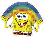 Spongebob Rainbow Sticker Premium Vinyl Sticker