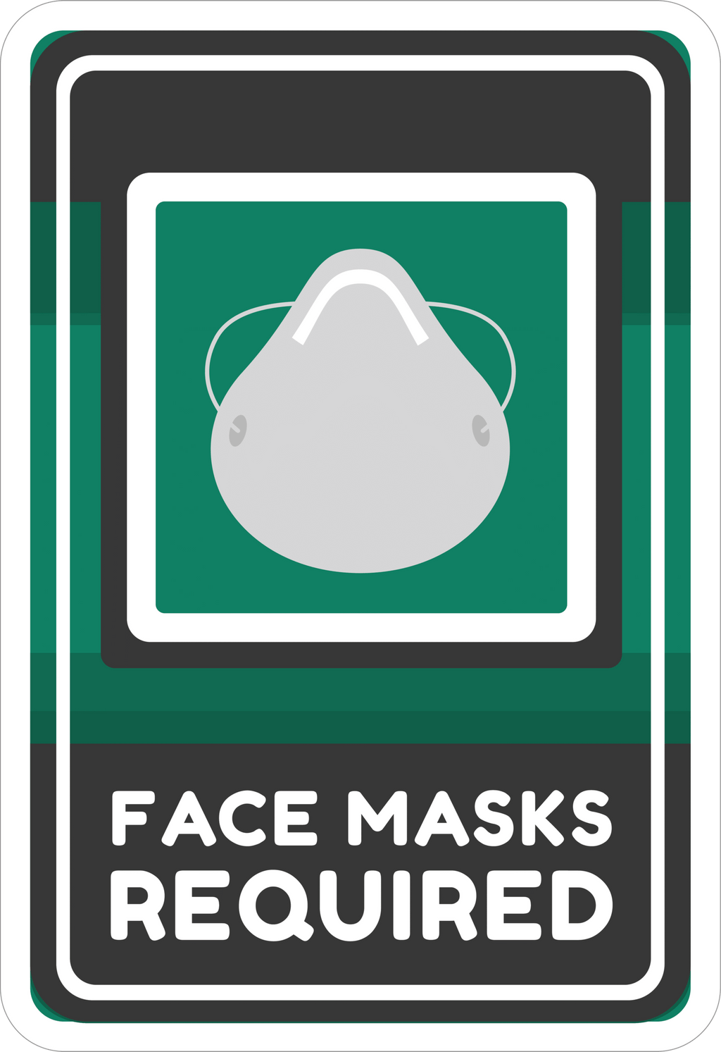 FACE MASK STICKER Safety Sticker