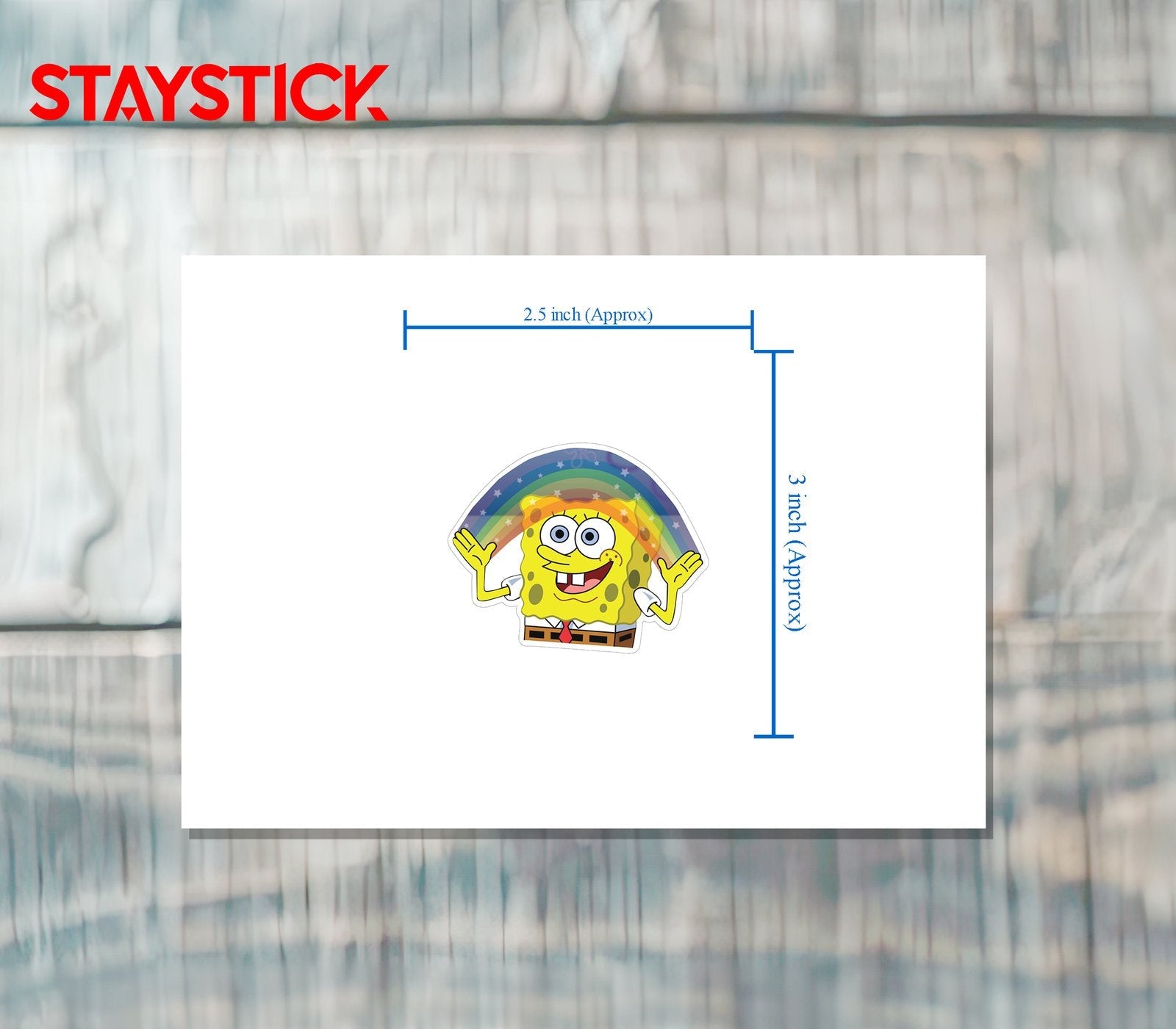 Spongebob Rainbow Sticker Premium Vinyl Sticker
