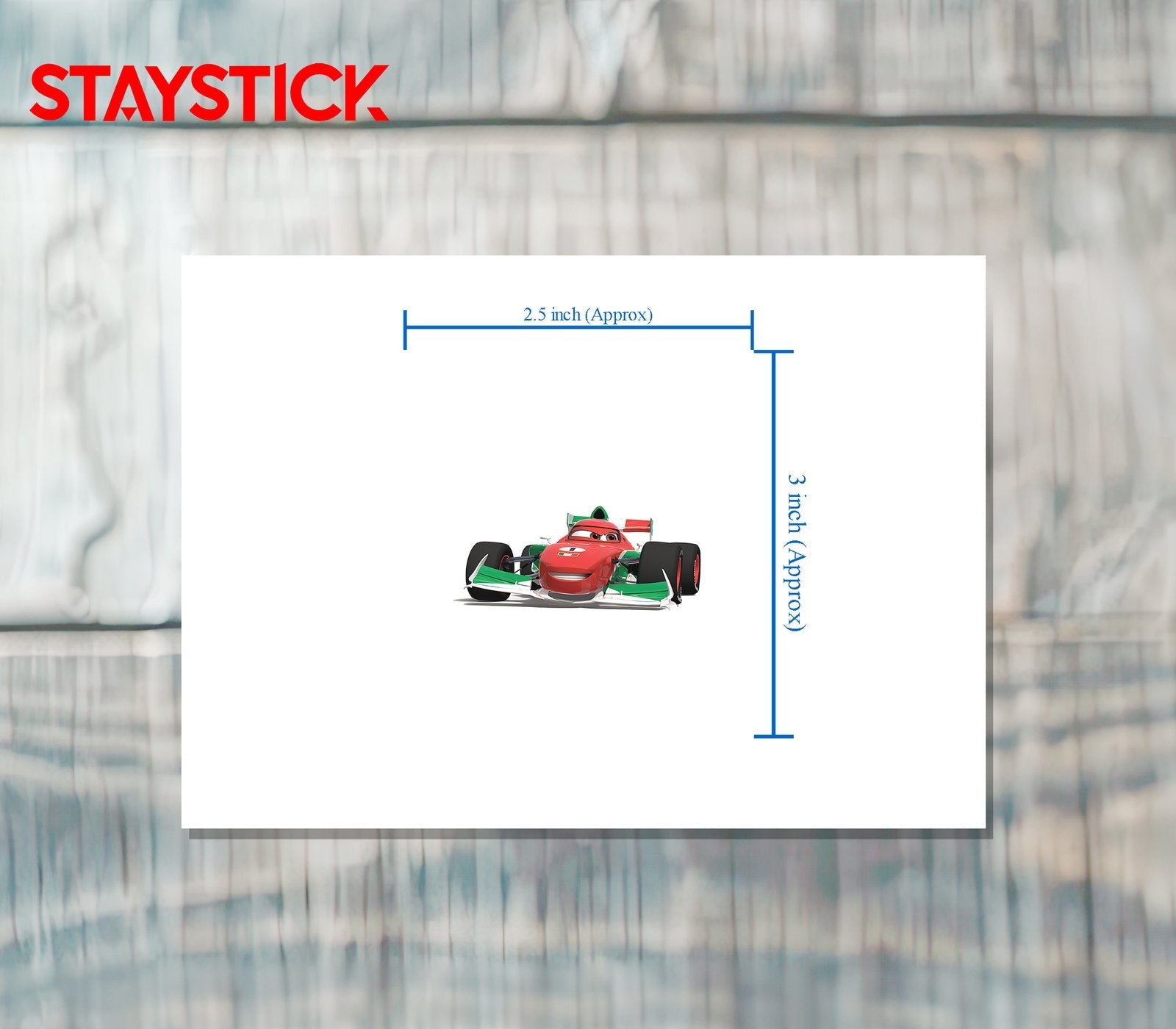 Francesco Bernoulli Cars Movie Sticker Premium Vinyl Sticker