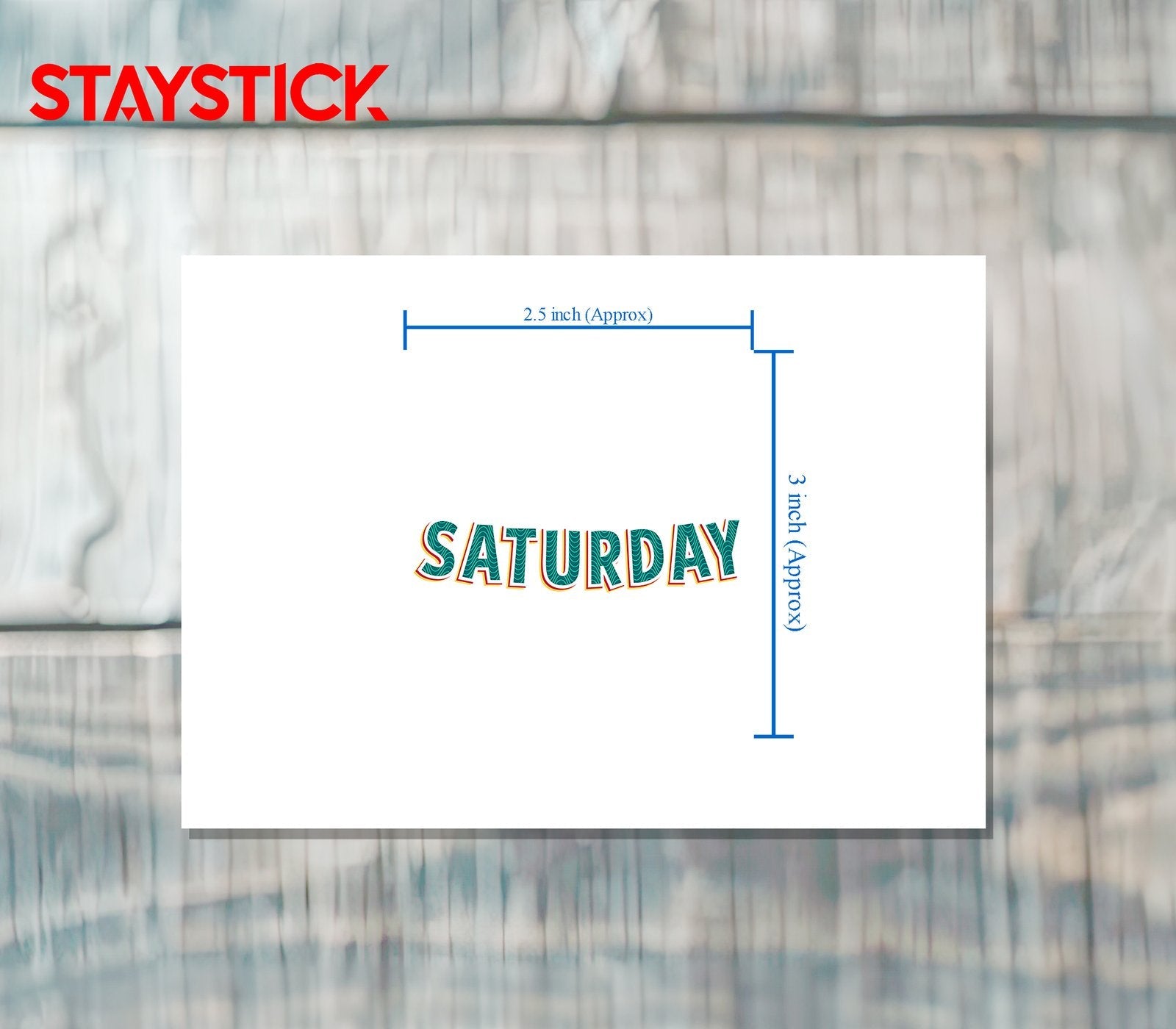 SATURDAY STICKER Premium Vinyl Sticker