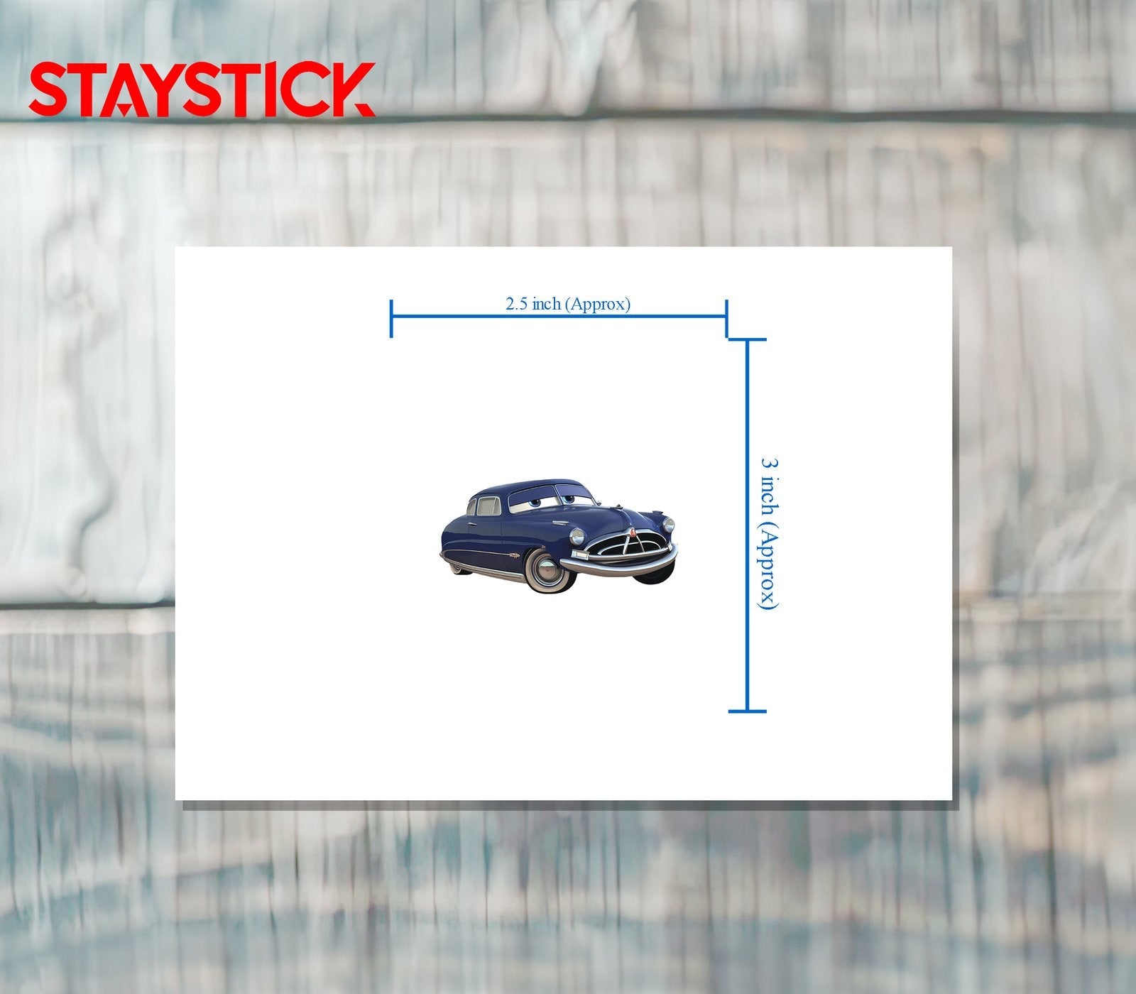 Doc Hudson 'Cars' Character Sticker Premium Vinyl Sticker