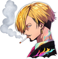 SMOKE CARTOON STICKER Premium Vinyl Sticker