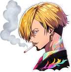 SMOKE CARTOON STICKER Premium Vinyl Sticker