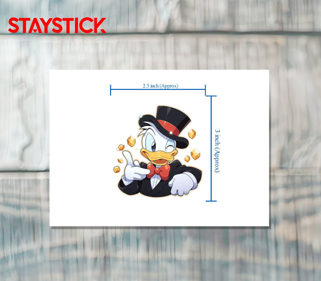 DUCK CARTOON STICKER Premium Vinyl Sticker