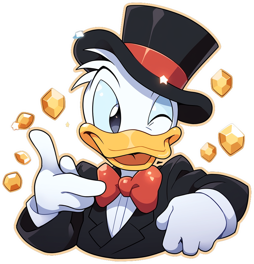 DUCK CARTOON STICKER Premium Vinyl Sticker