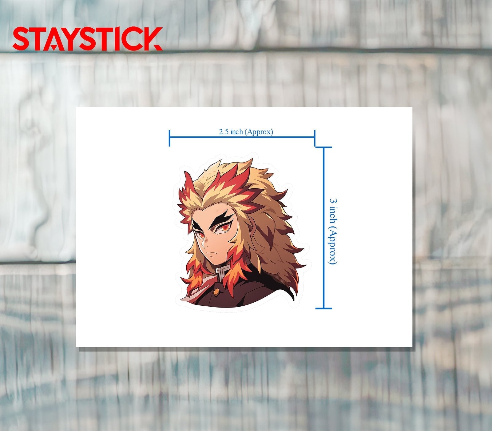 ANIME WARRIOR STICKER Premium Vinyl Sticker