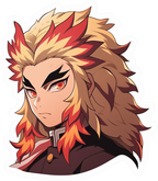 ANIME WARRIOR STICKER Premium Vinyl Sticker