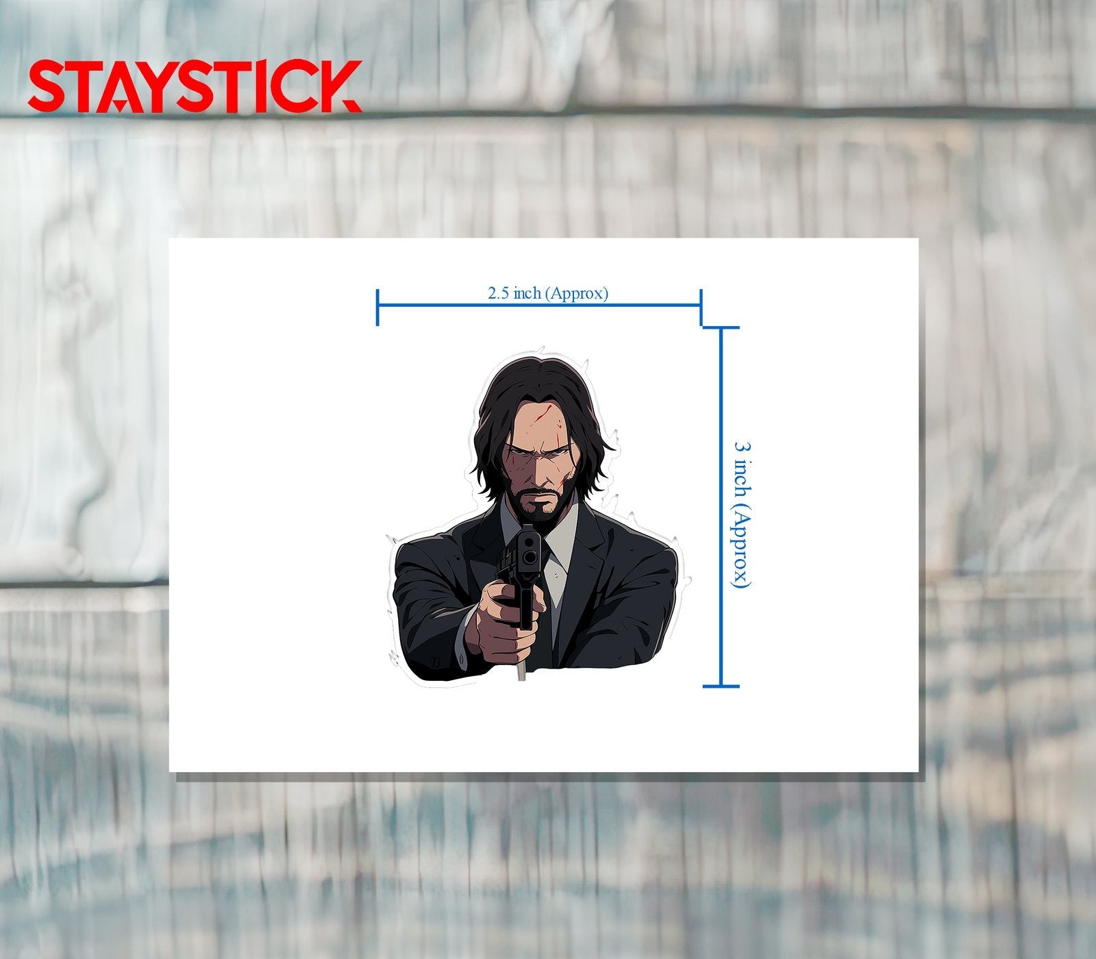 GUN MEN STICKER Premium Vinyl Sticker