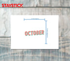 OCTOBER STICKER Premium Vinyl Sticker