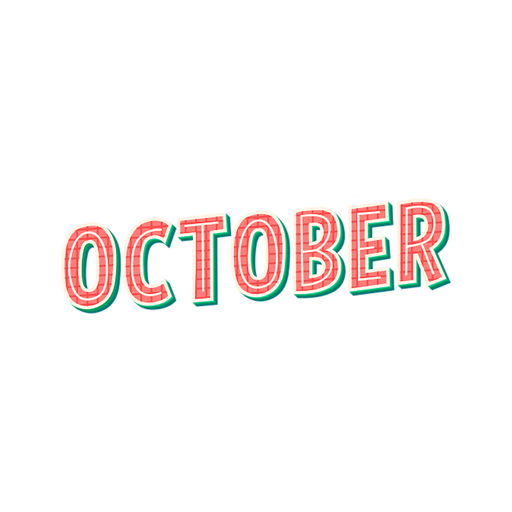 OCTOBER STICKER Premium Vinyl Sticker