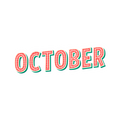 OCTOBER STICKER Premium Vinyl Sticker