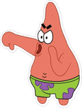Angry Patrick Star Sticker Premium Vinyl Sticker