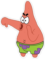 Angry Patrick Star Sticker Premium Vinyl Sticker