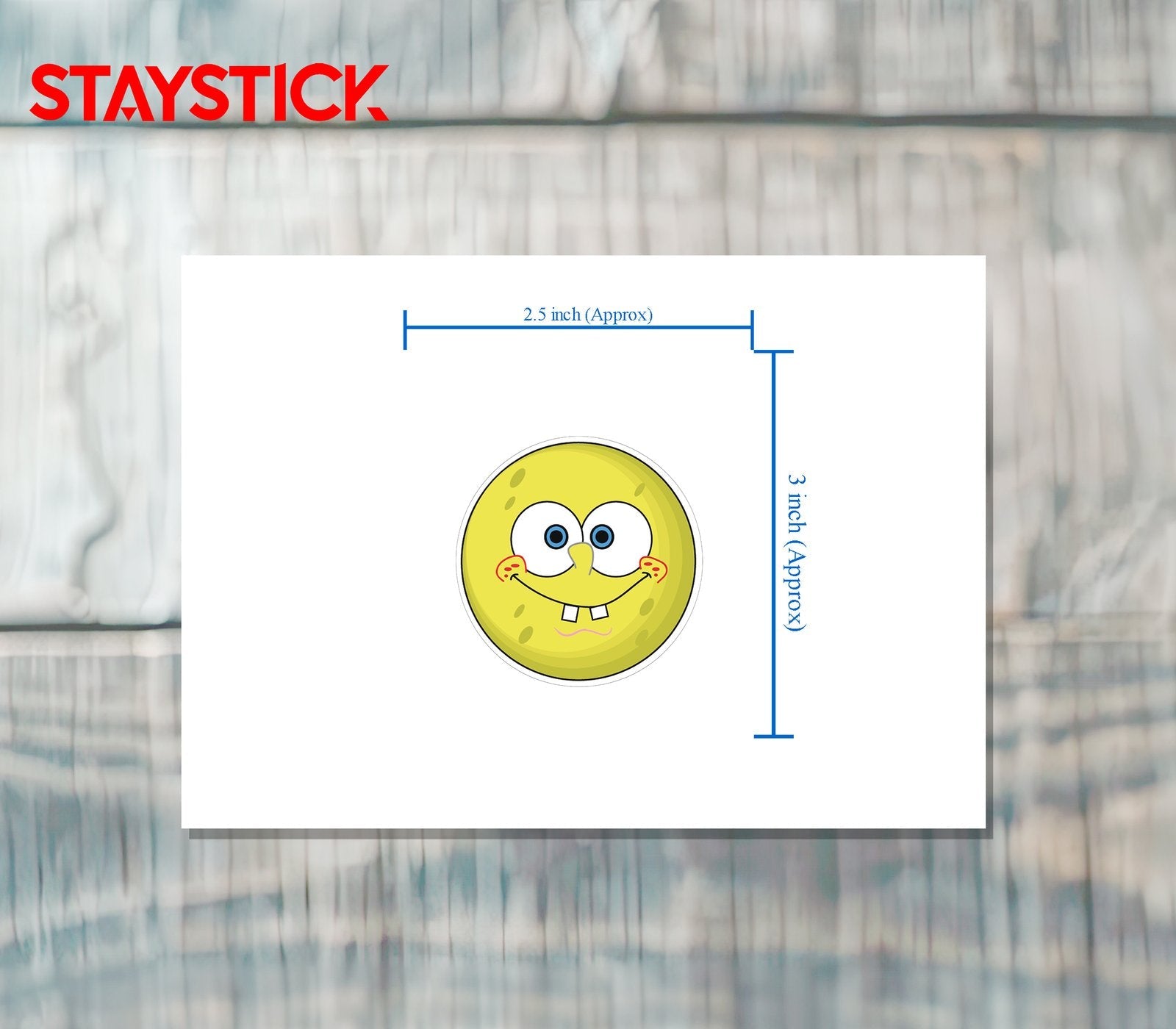 Spongebob Squarepants Smiling Face Sticker Premium Vinyl Sticker