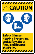 CAUTION SIGN STICKER Premium Vinyl Sticker
