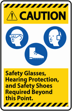 CAUTION SIGN STICKER Premium Vinyl Sticker