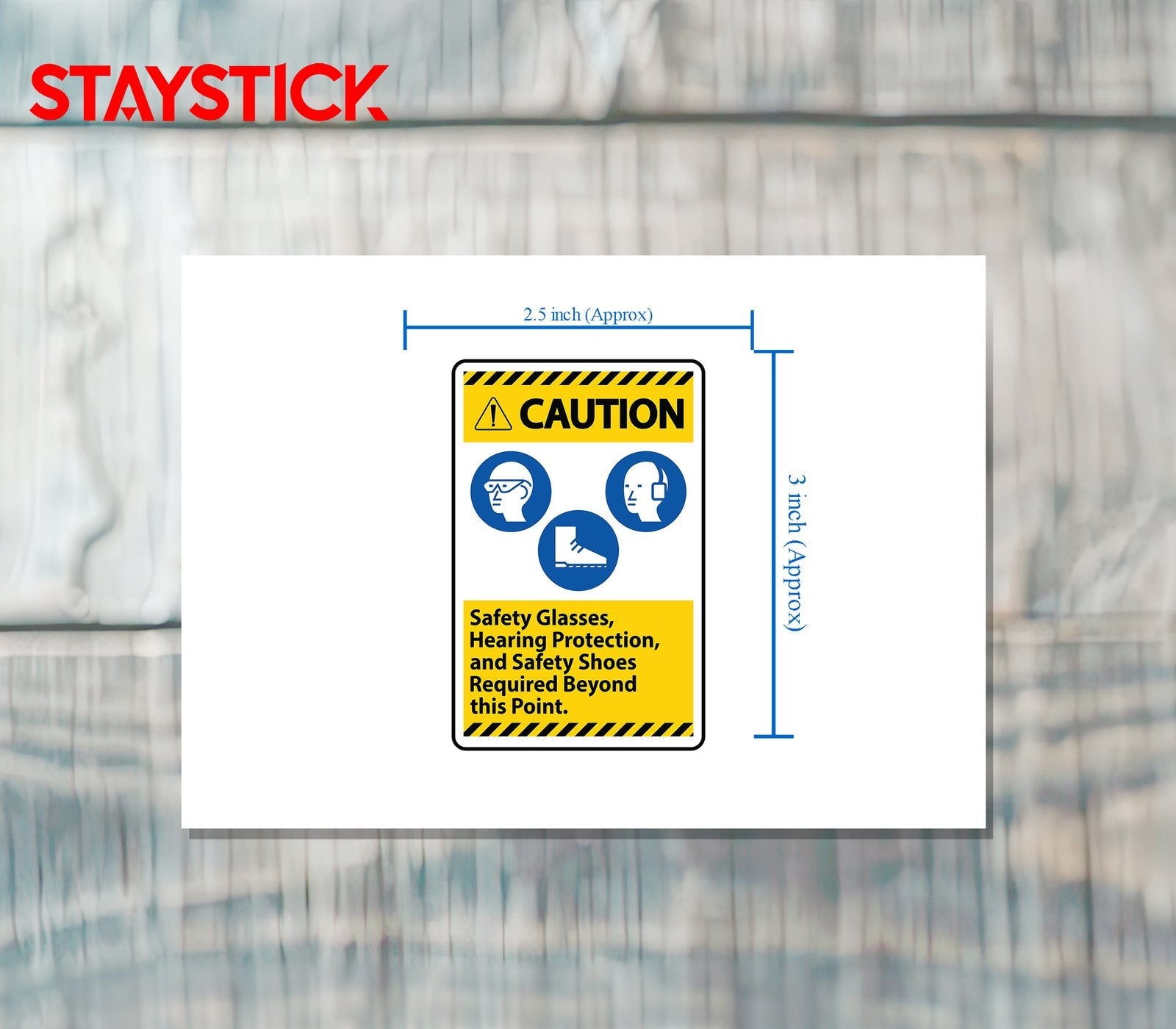 CAUTION SIGN STICKER Premium Vinyl Sticker