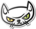 ANGRY CAT STICKER Premium Vinyl Sticker