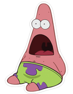 Surprised Patrick Star Sticker Premium Vinyl Sticker
