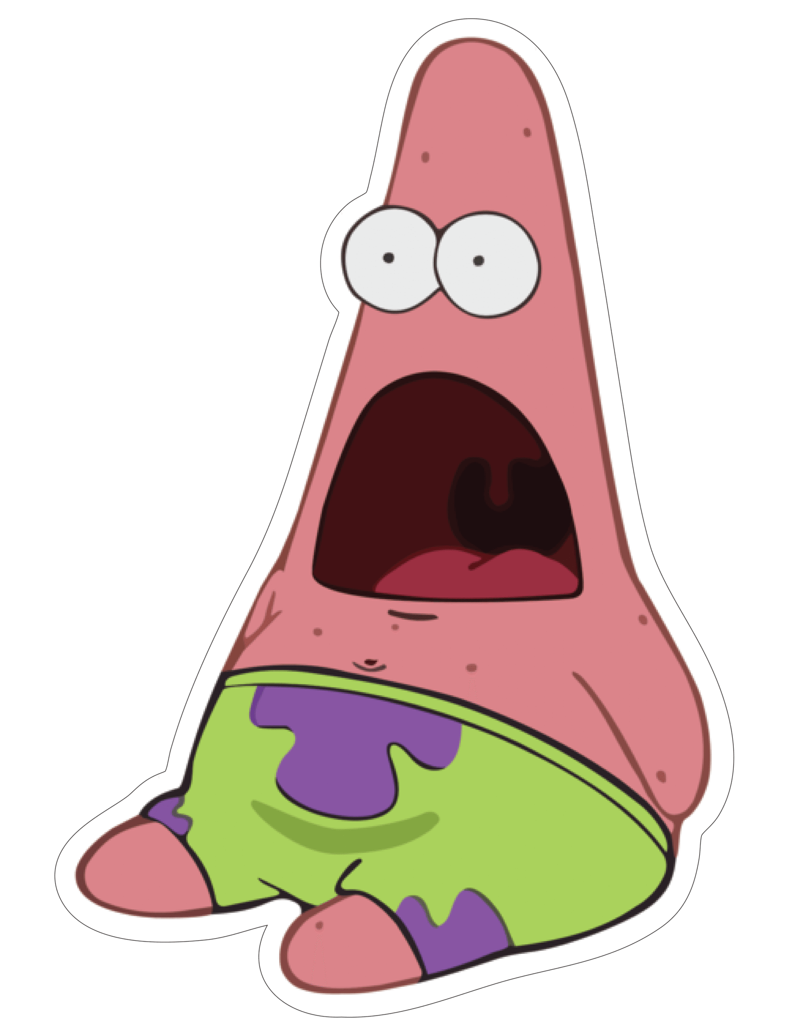 Surprised Patrick Star Sticker Premium Vinyl Sticker
