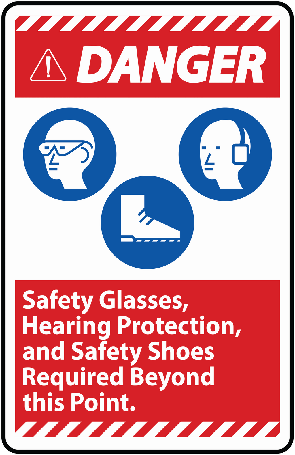 DANGER SIGN STICKER Premium Vinyl Sticker