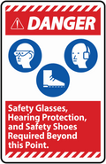 DANGER SIGN STICKER Premium Vinyl Sticker