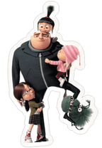 Cartoon characters from an animated movie on a transparent background