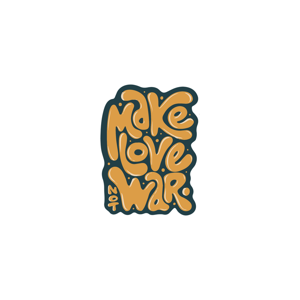 MAKE LOVE WAR STICKER Premium Vinyl Sticker