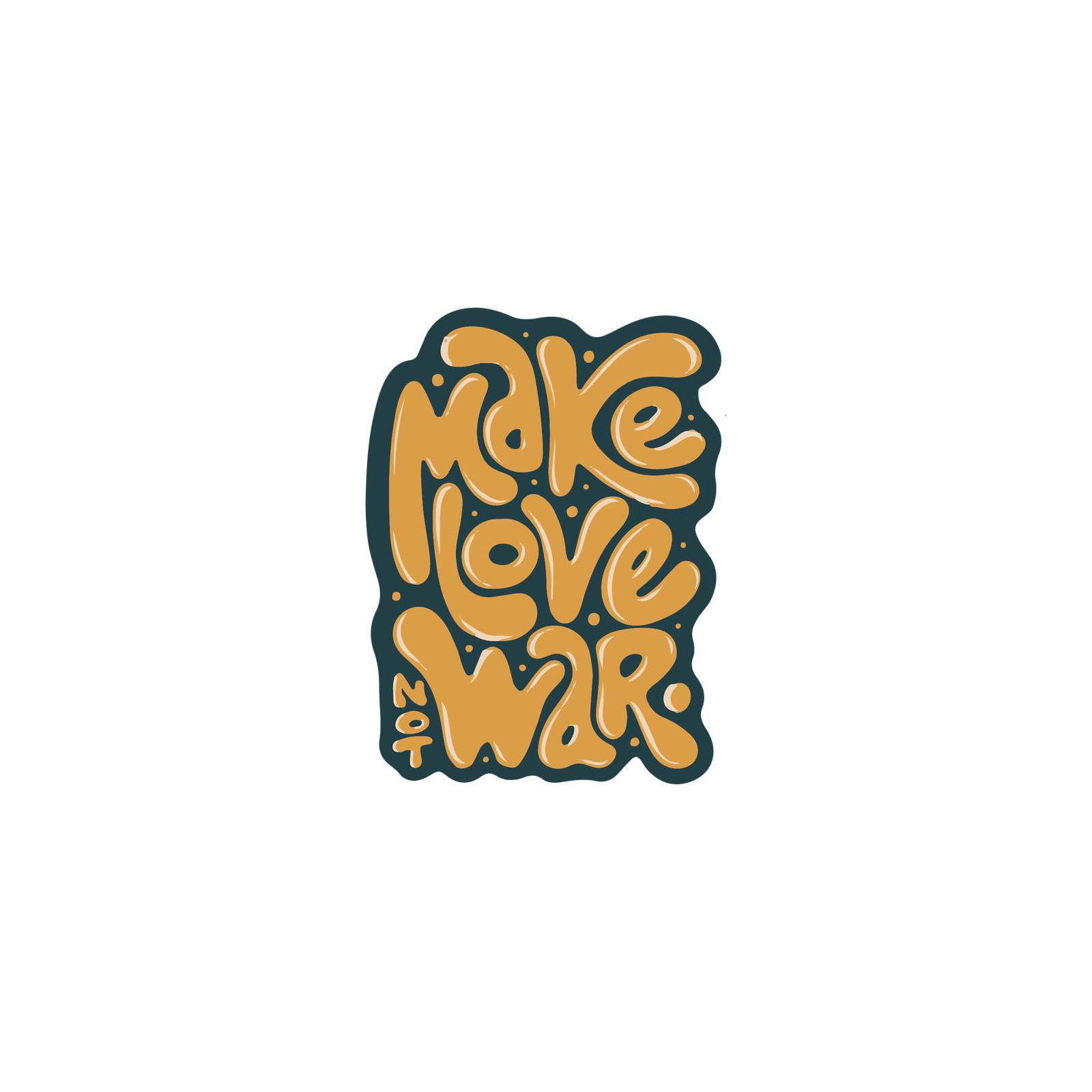 MAKE LOVE WAR STICKER Premium Vinyl Sticker