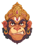 Hanuman Face Sticker Premium Vinyl Sticker