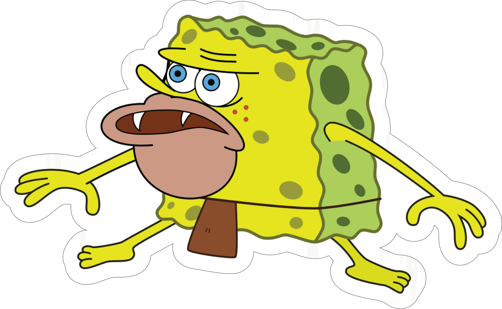SpongeBob SquarePants Caveman Sticker Premium Vinyl Sticker