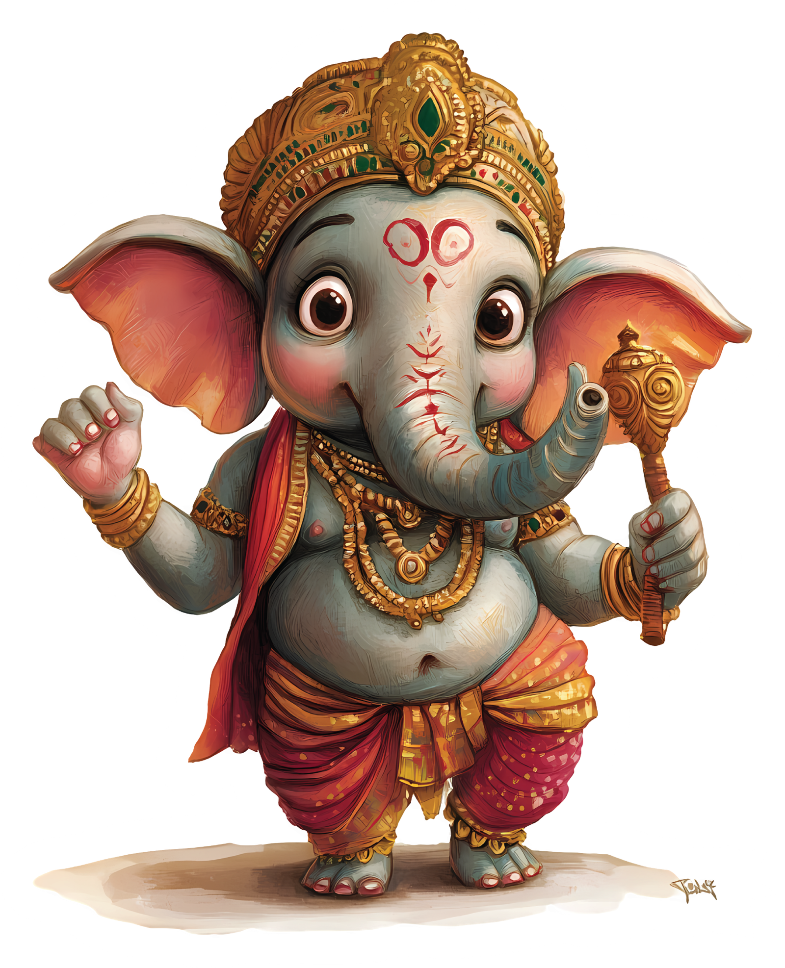 GANPATI GOD STICKER Premium Vinyl Sticker