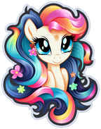 CUTE GIRL STICKER Premium Vinyl Sticker