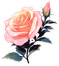 ROSE STICKER Premium Vinyl Sticker