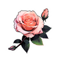 ROSE 2 STICKER Premium Vinyl Sticker