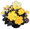 YELLOW FLOWER STICKER Premium Vinyl Sticker