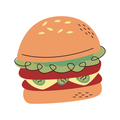 BURGER STICKER Premium Vinyl Sticker