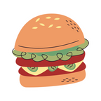 BURGER STICKER Premium Vinyl Sticker
