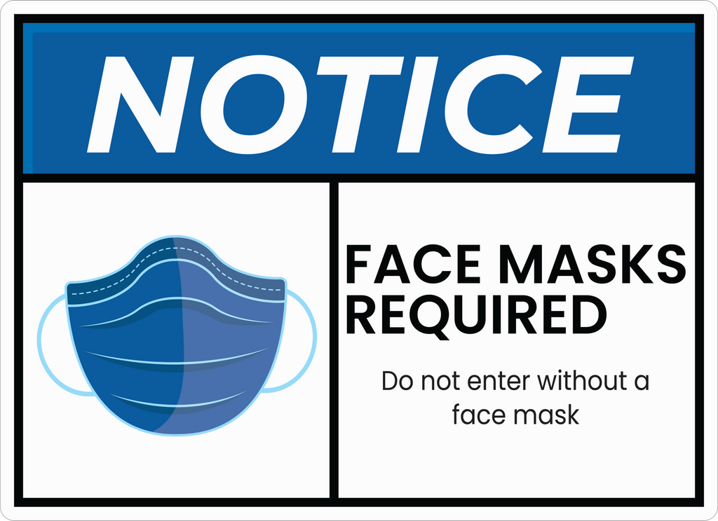 FACE MASK STICKER Safety Sticker
