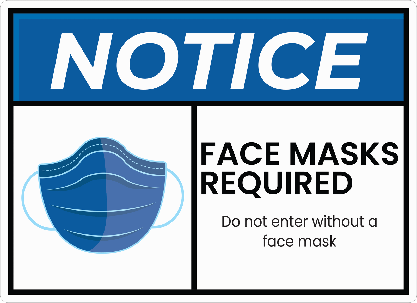 FACE MASK STICKER Safety Sticker