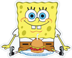 Spongebob Squarepants Krabby Patty Sticker Premium Vinyl Sticker