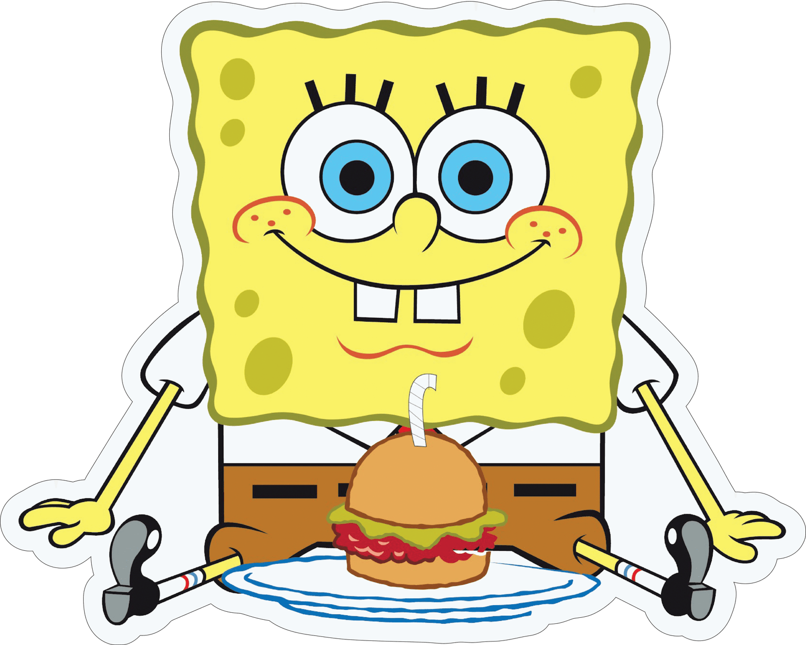 Spongebob Squarepants Krabby Patty Sticker Premium Vinyl Sticker