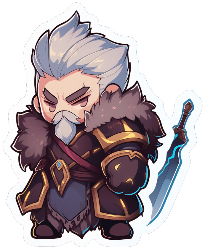 CHIBBI WARRIOR STICKER Premium Vinyl Sticker