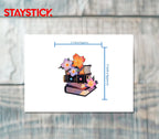 FLOWER & BOOK STICKER Premium Vinyl Sticker