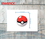 RED & WHITE BALL STICKER Premium Vinyl Sticker