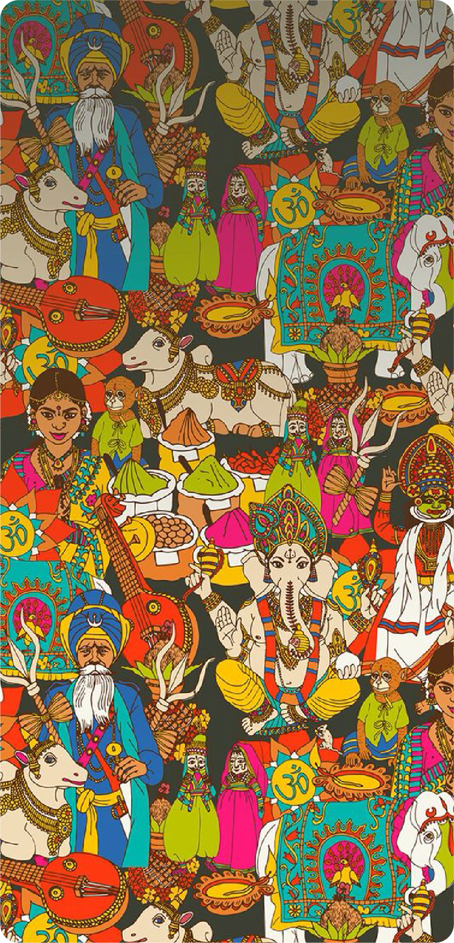 INDIAN CULTURE MOBILE STICKER